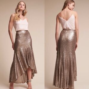 NWT Anthropologie x BHLDN Jenny Yoo Cosmos Sequin Mermaid Skirt | Size 10